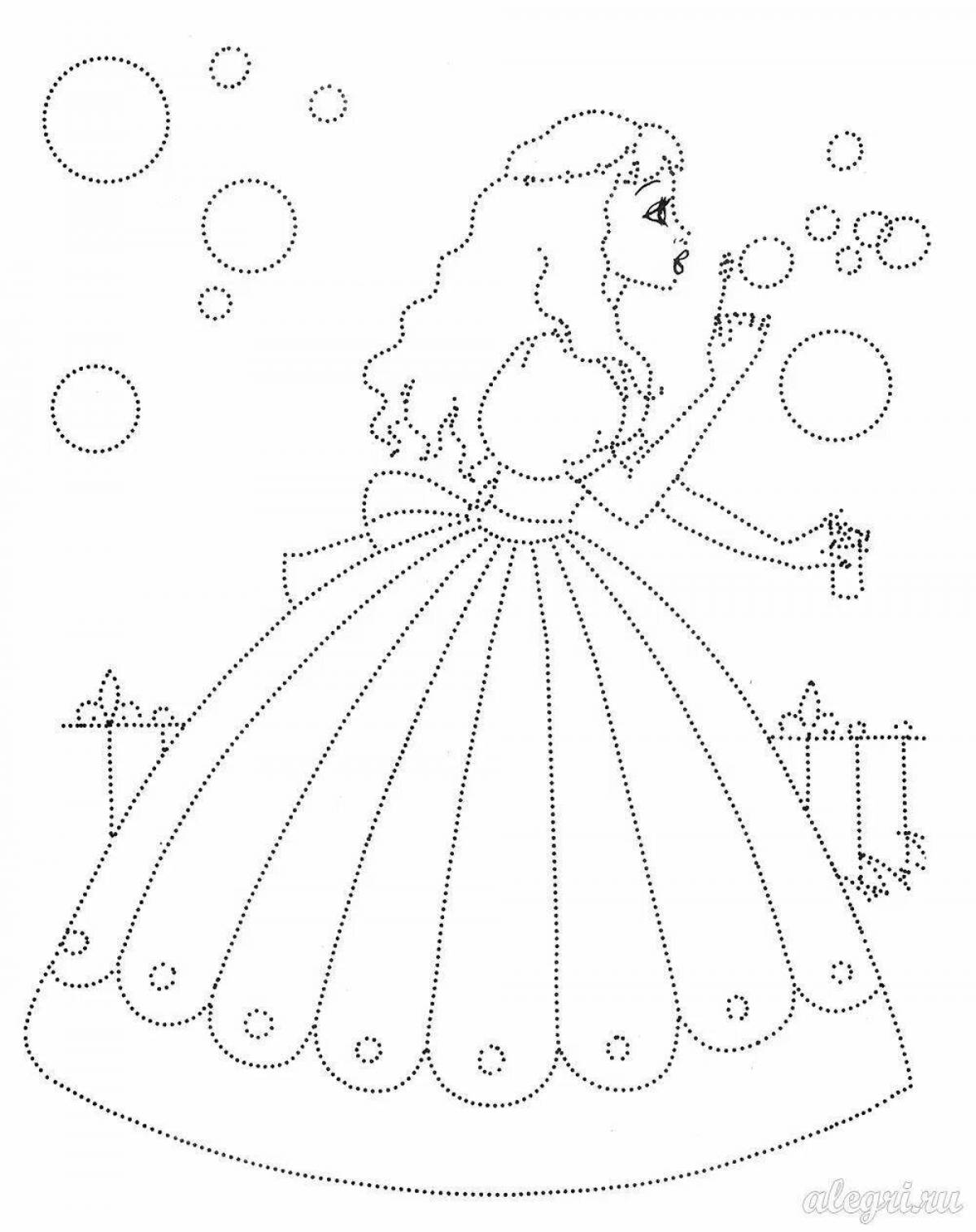 Sweet dot coloring for girls