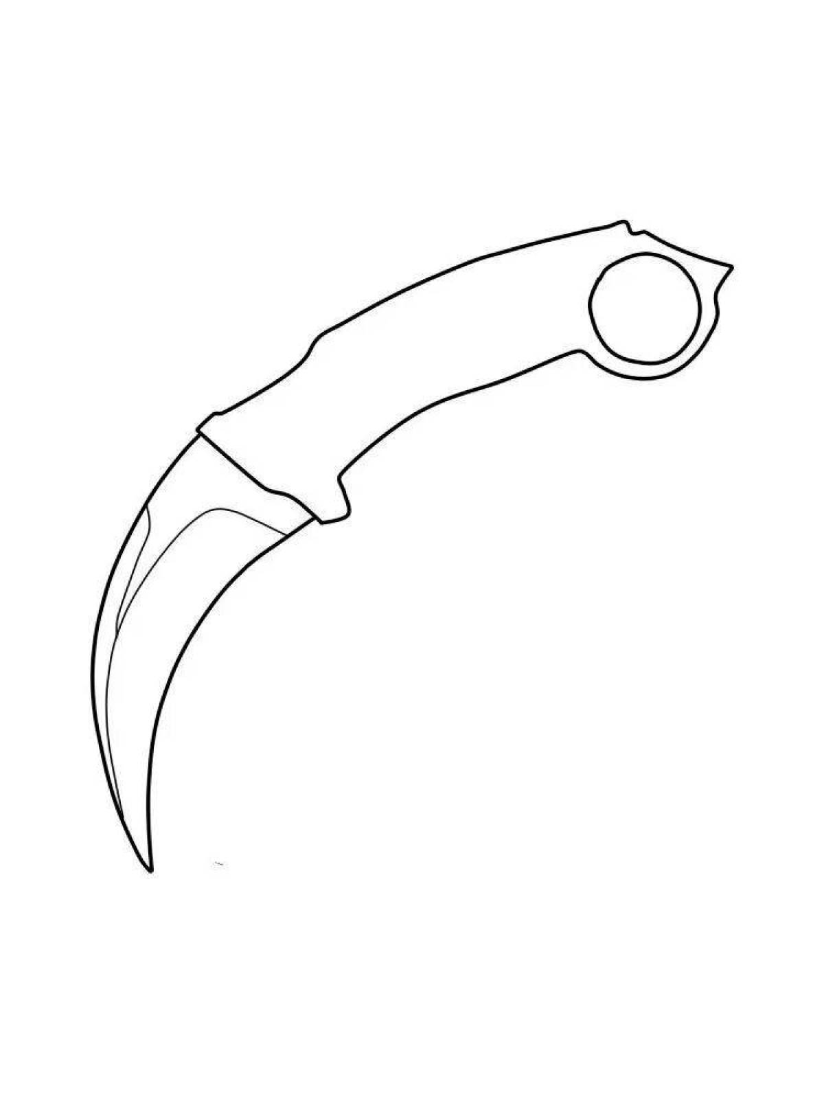 Karambit Knife Coloring Page from standoff 2