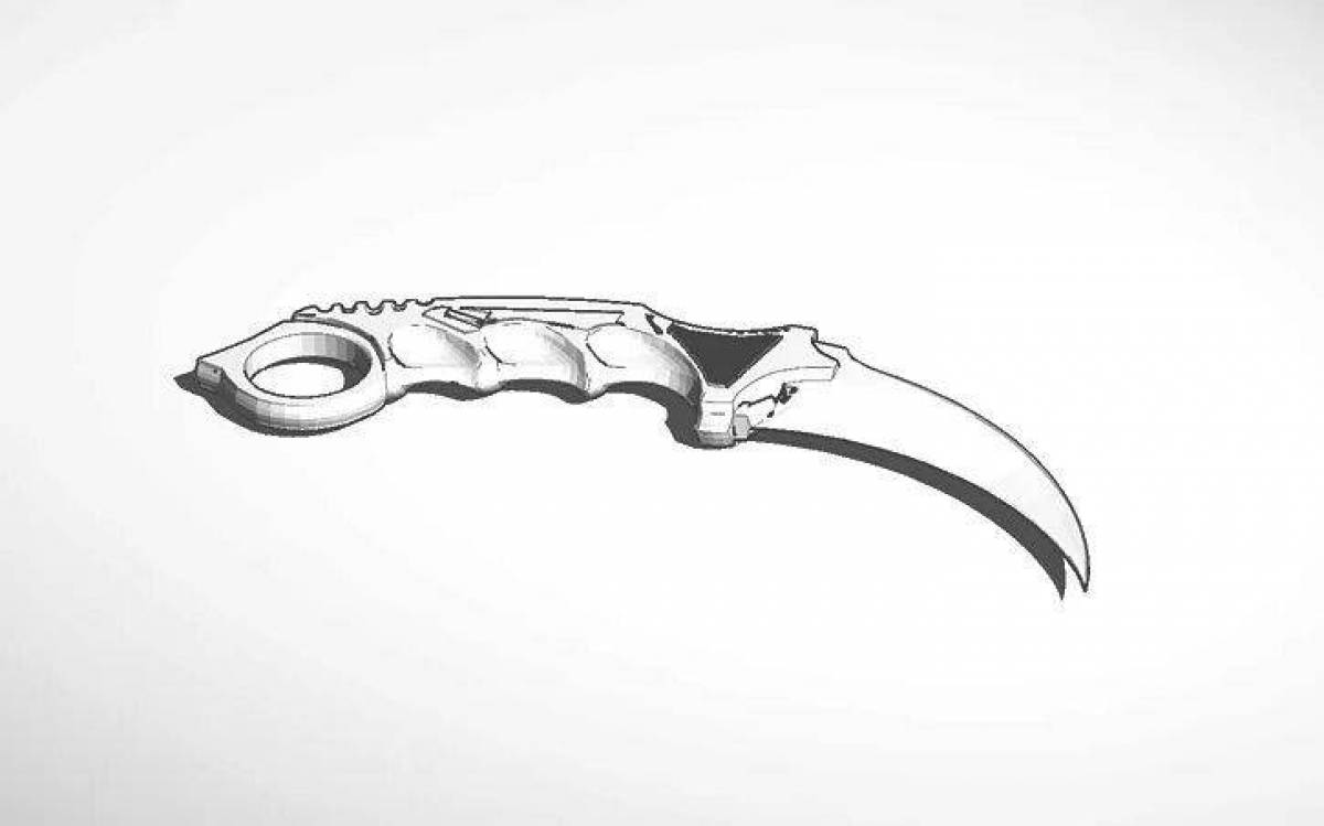Attractive coloring of the karambit knife from standoff 2