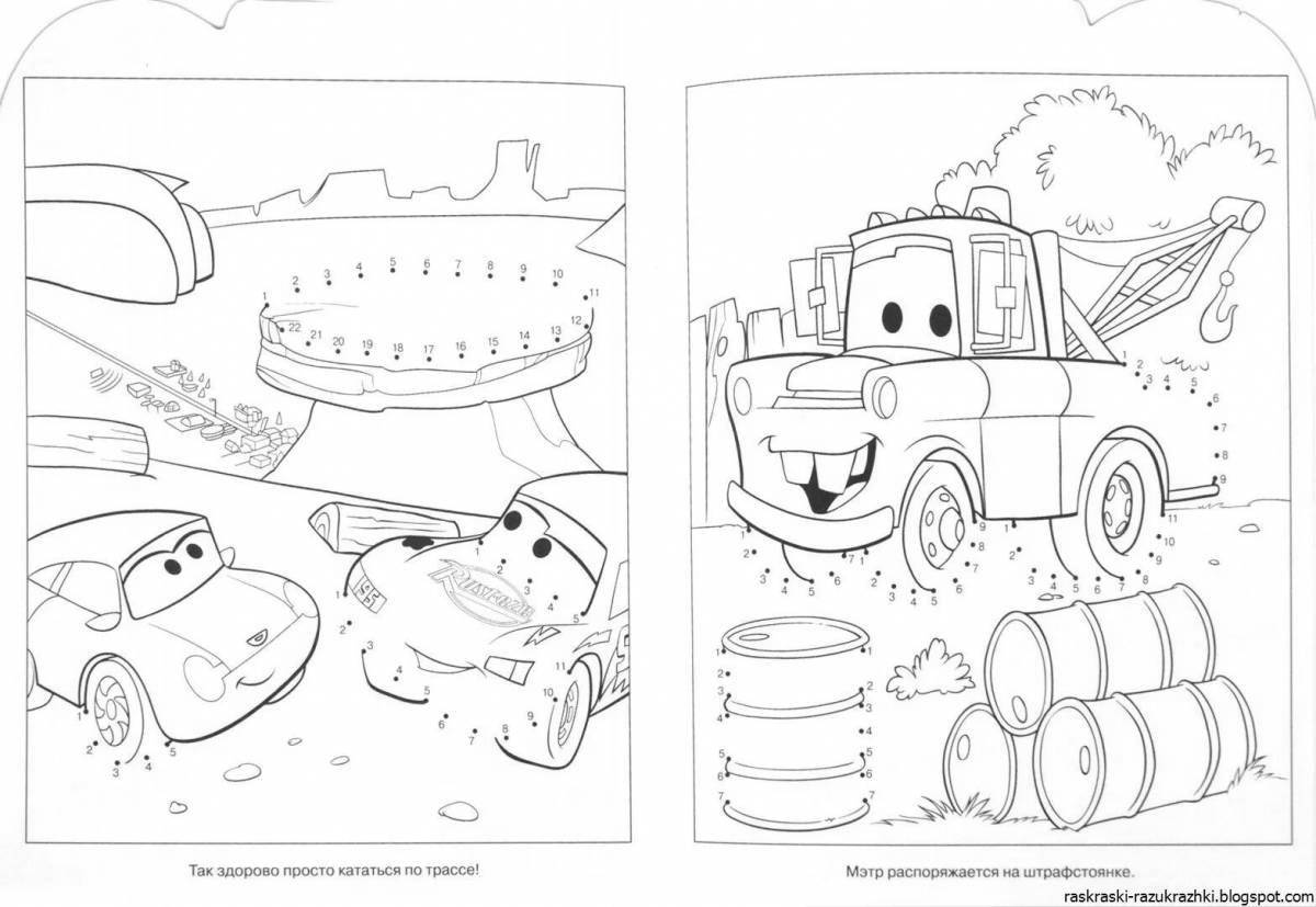Colorful coloring book for curious and colored children aged 5-6
