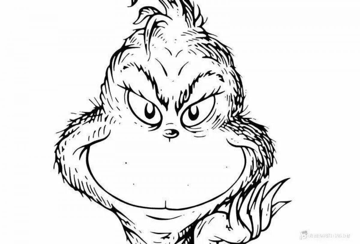 Radiant grinch coloring page