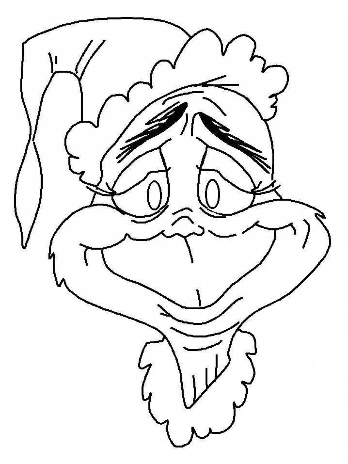 Charming grinch coloring page