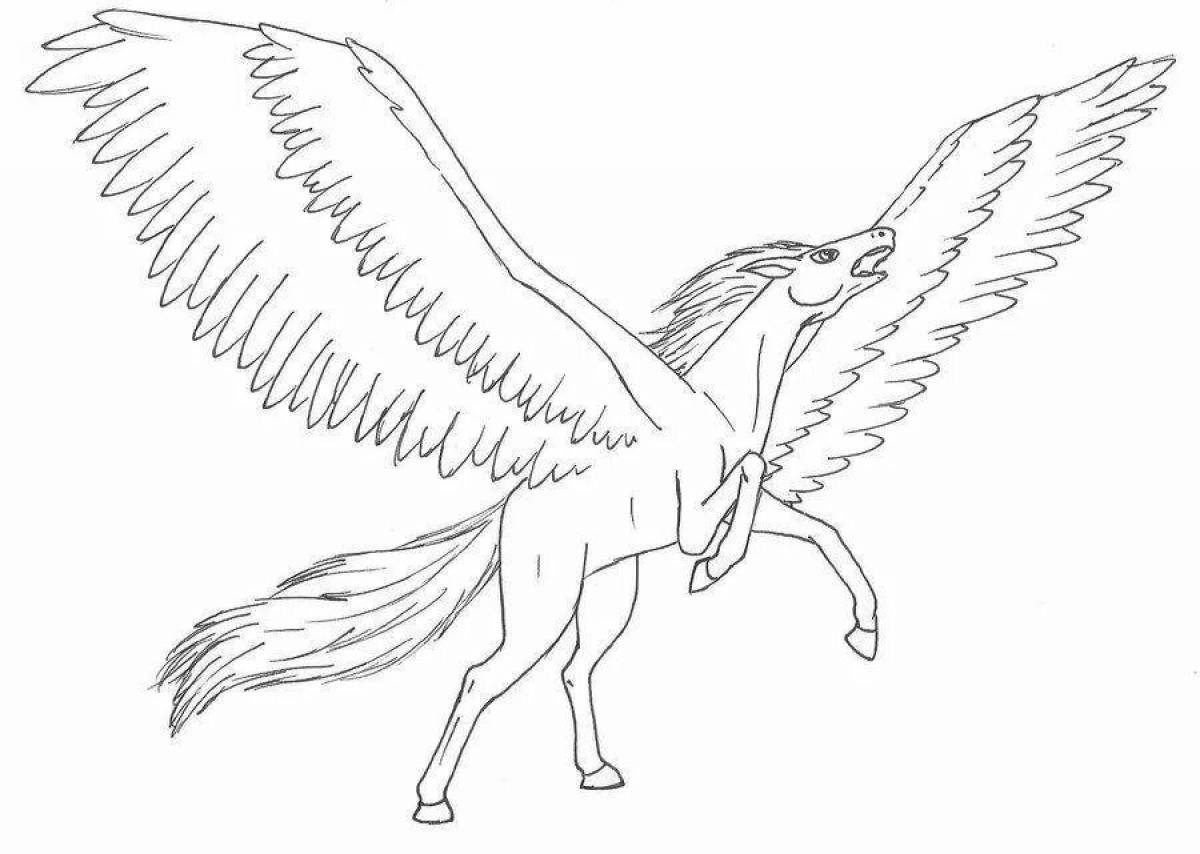 Pegasus coloring page