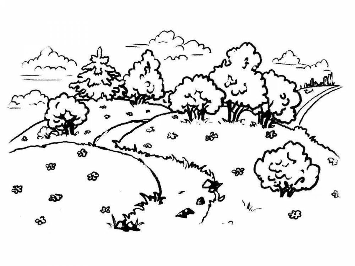 Serene cleaning coloring page