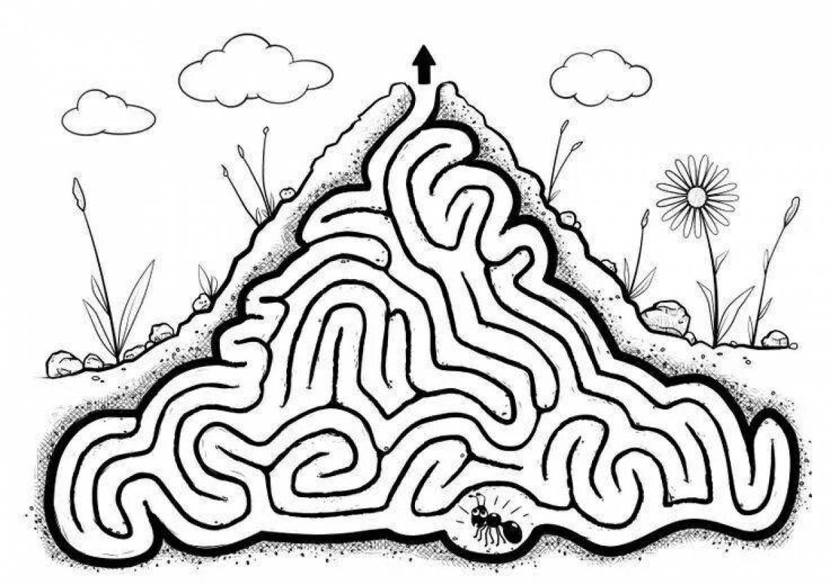 Coloring page magnificent anthill
