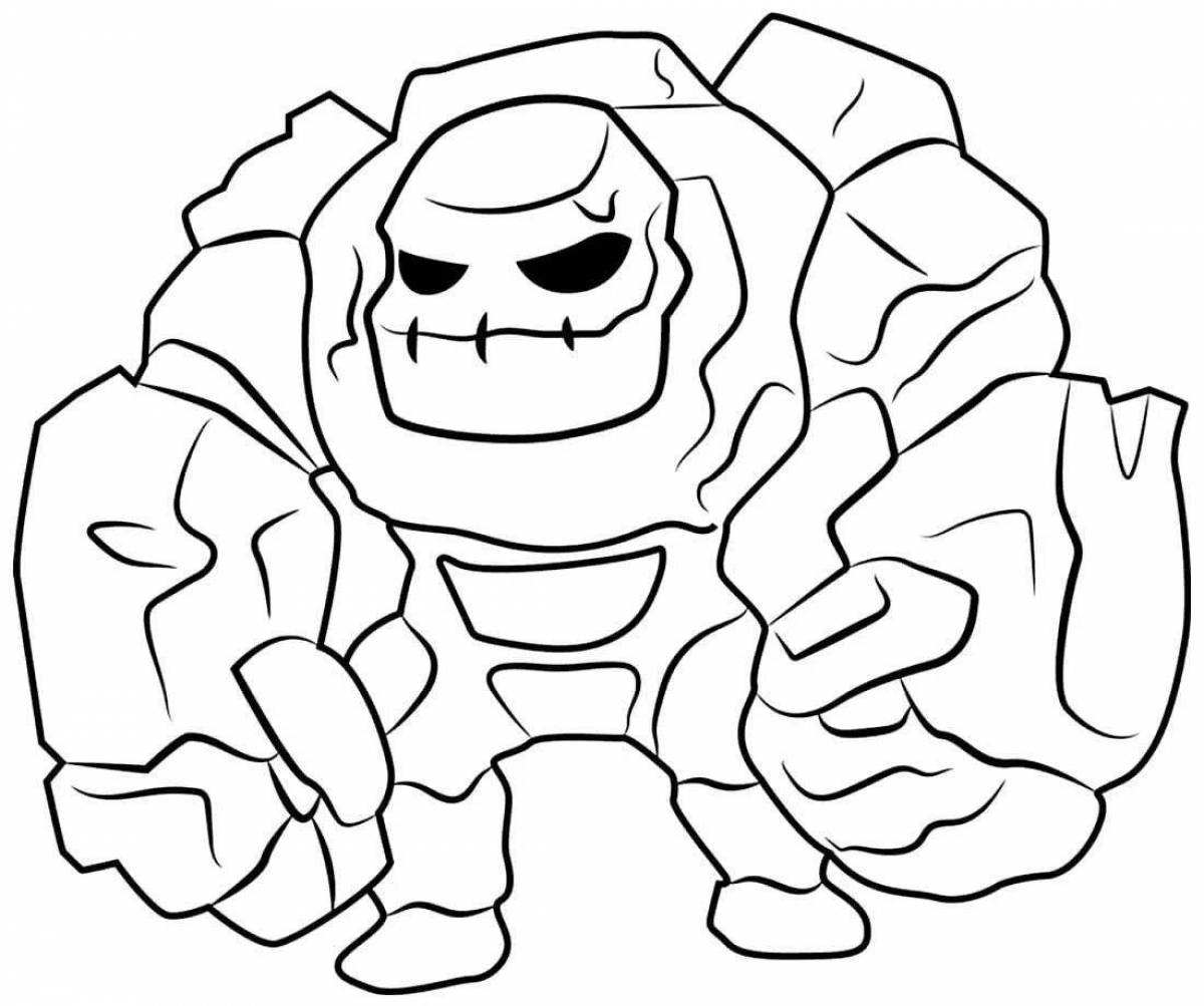 Dynamic Golem Coloring Page