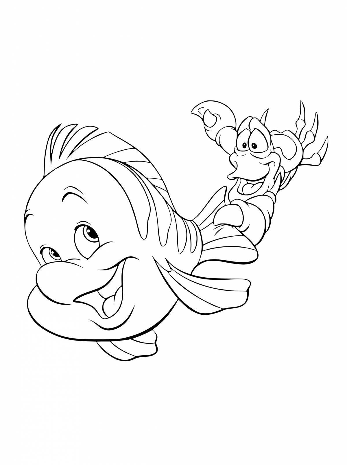 Colorful float coloring page