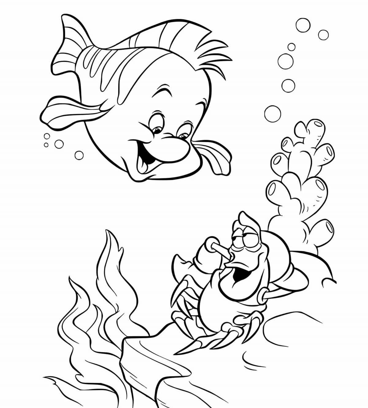 Playful float coloring page