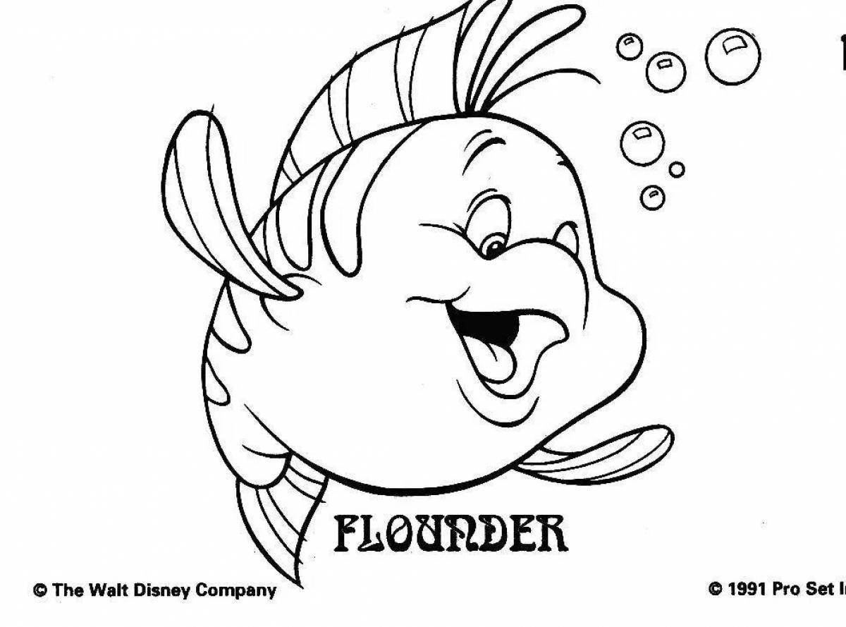 Color-vibrant floater coloring page