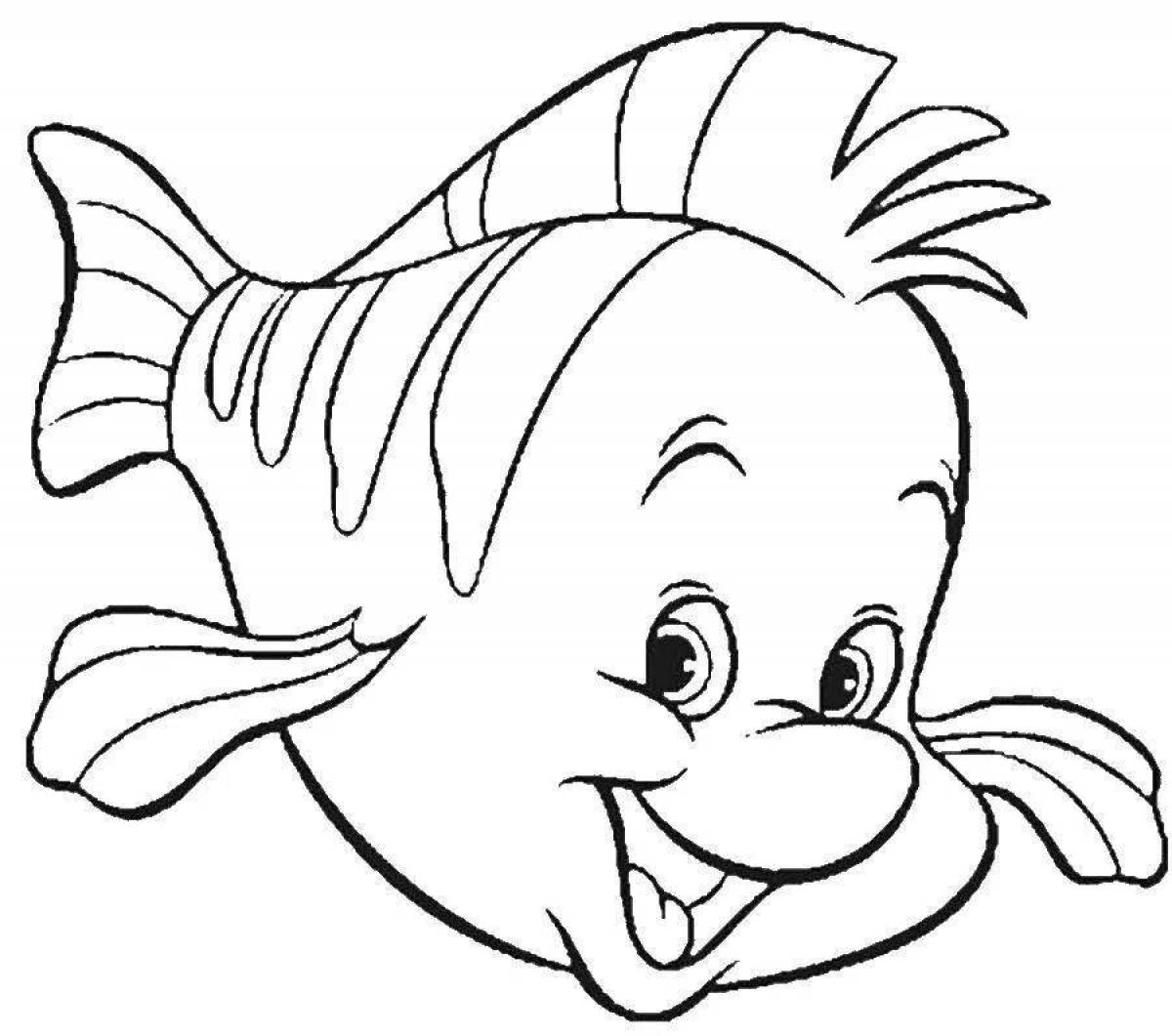 Color-frenzied floater coloring page