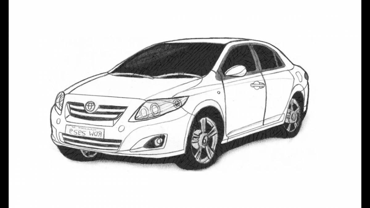 Playful camry coloring page