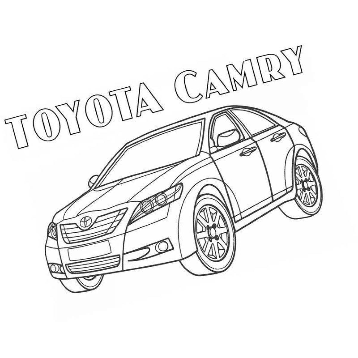 Beautiful camry coloring page