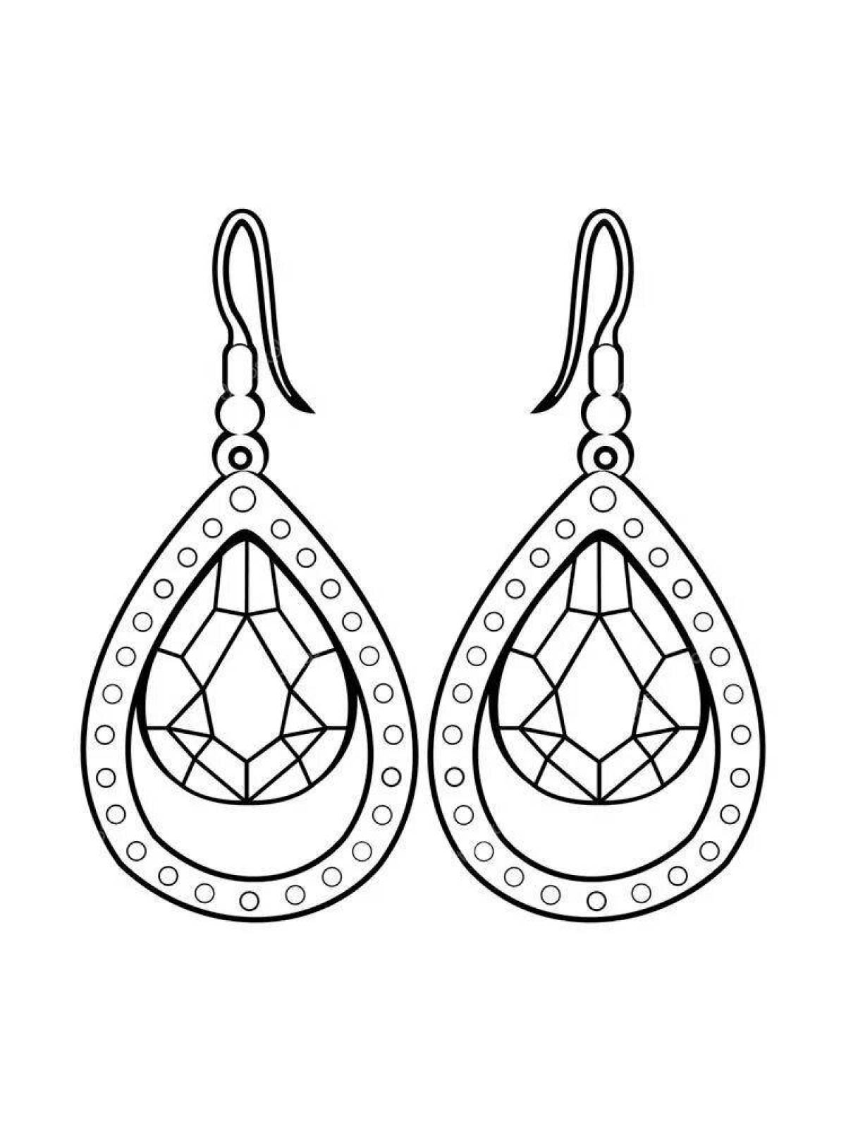 Tiny earring coloring page
