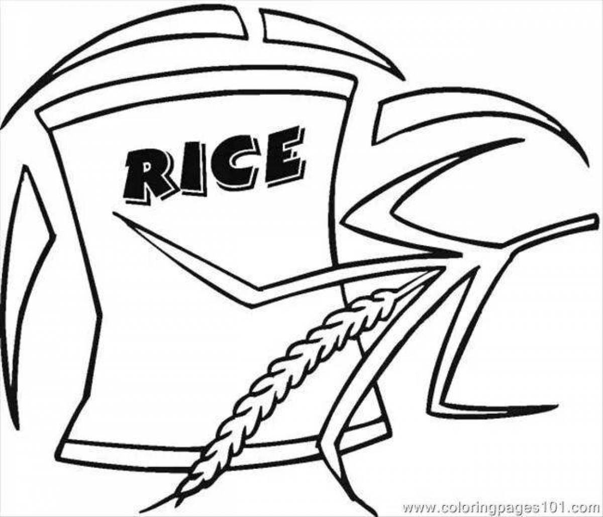 Joyful rice coloring