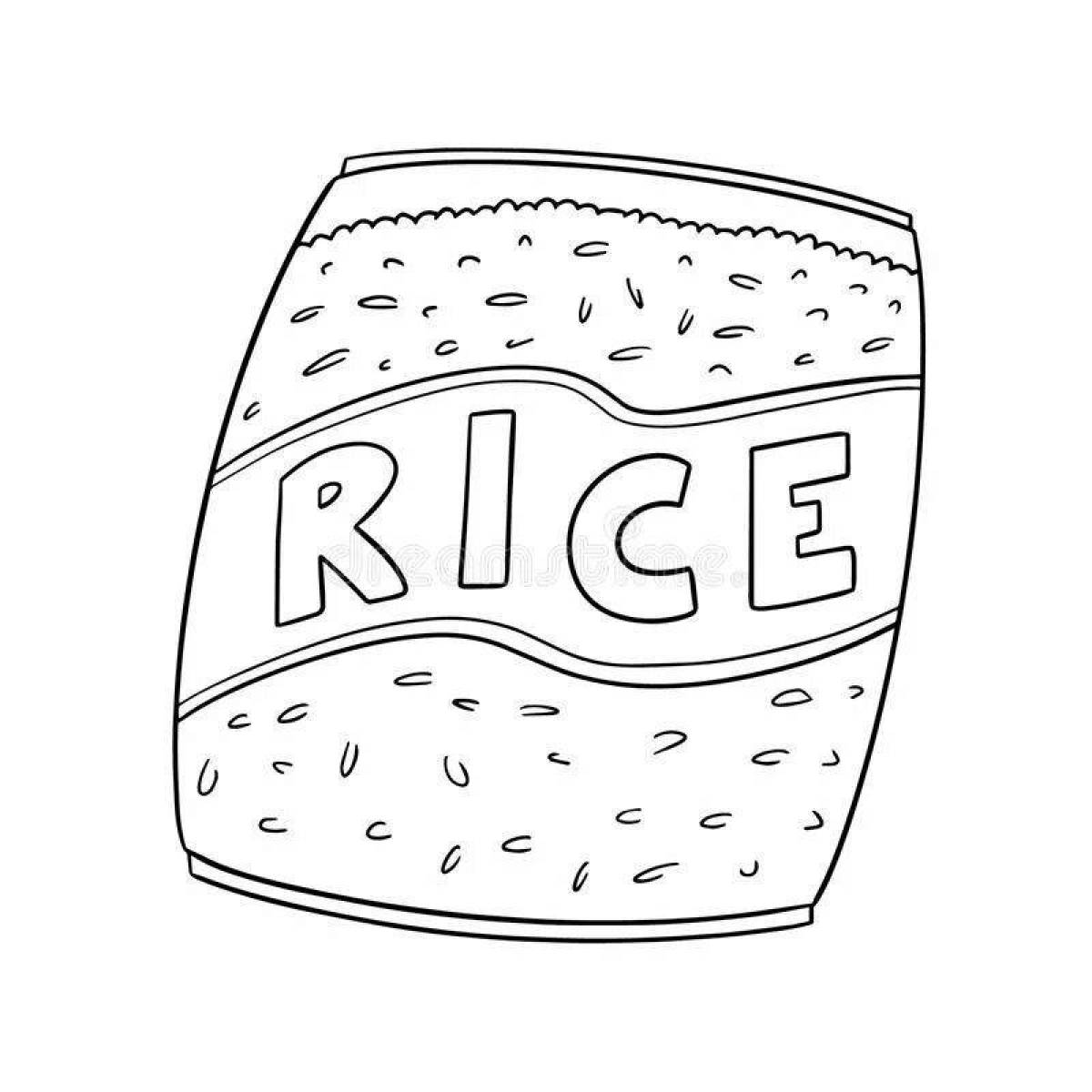 Live rice coloring