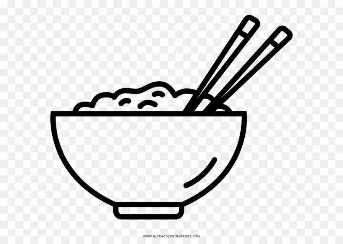Animated rice coloring page