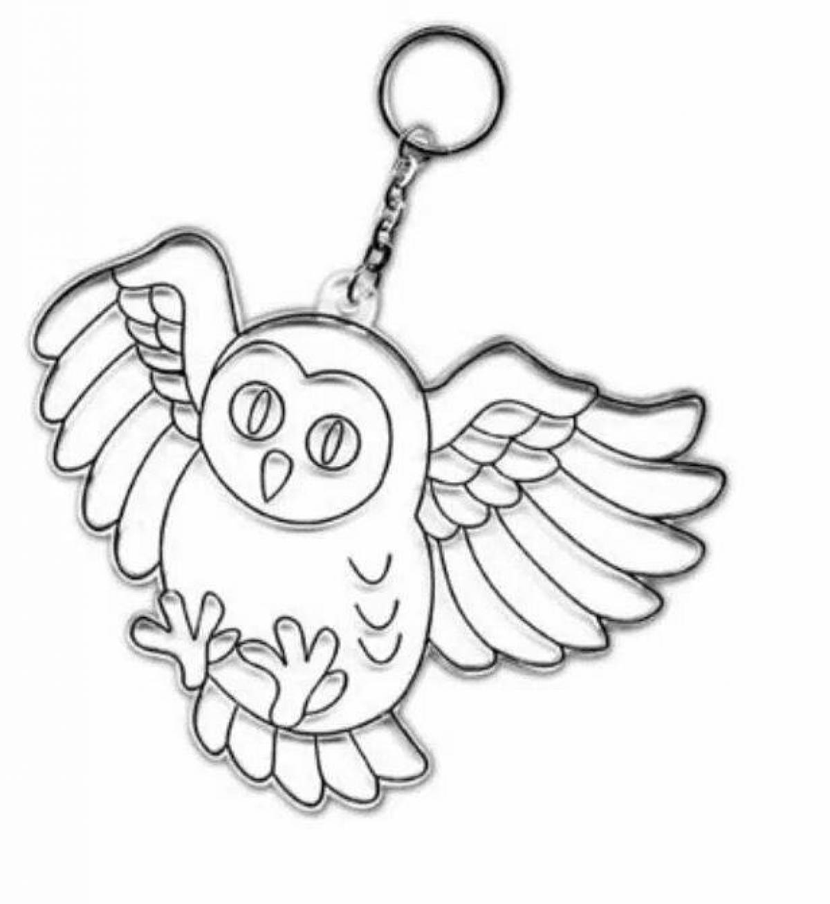 Coloring book charming keychain