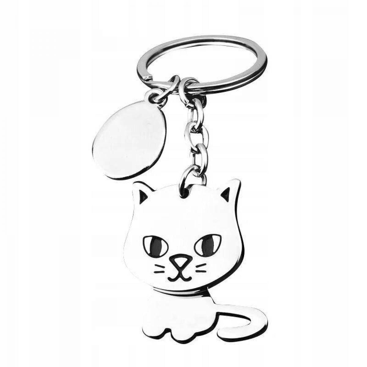 Quirky coloring keychain