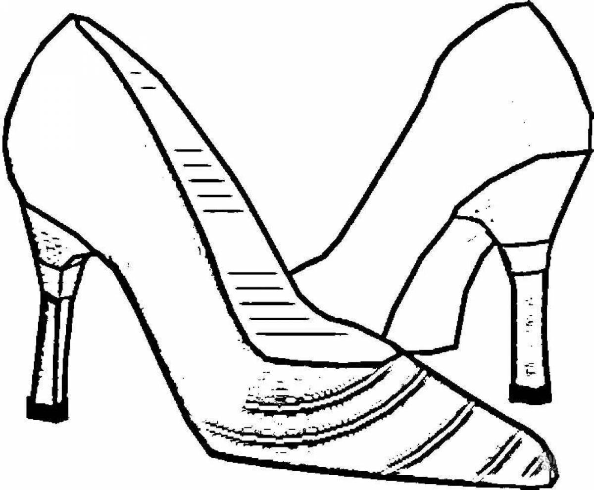 Coloring page stylish shoes