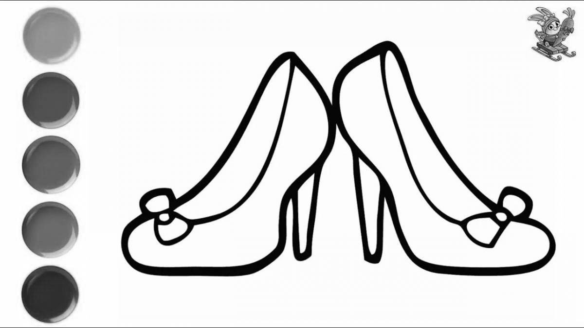 Fun shoes coloring page