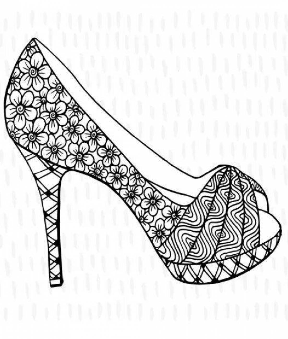 Coloring Page for Spectacular Shoes