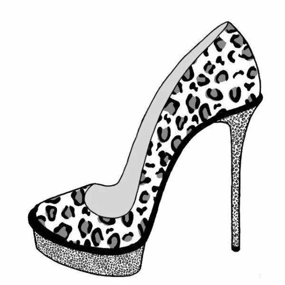 Coloring page cute shoes