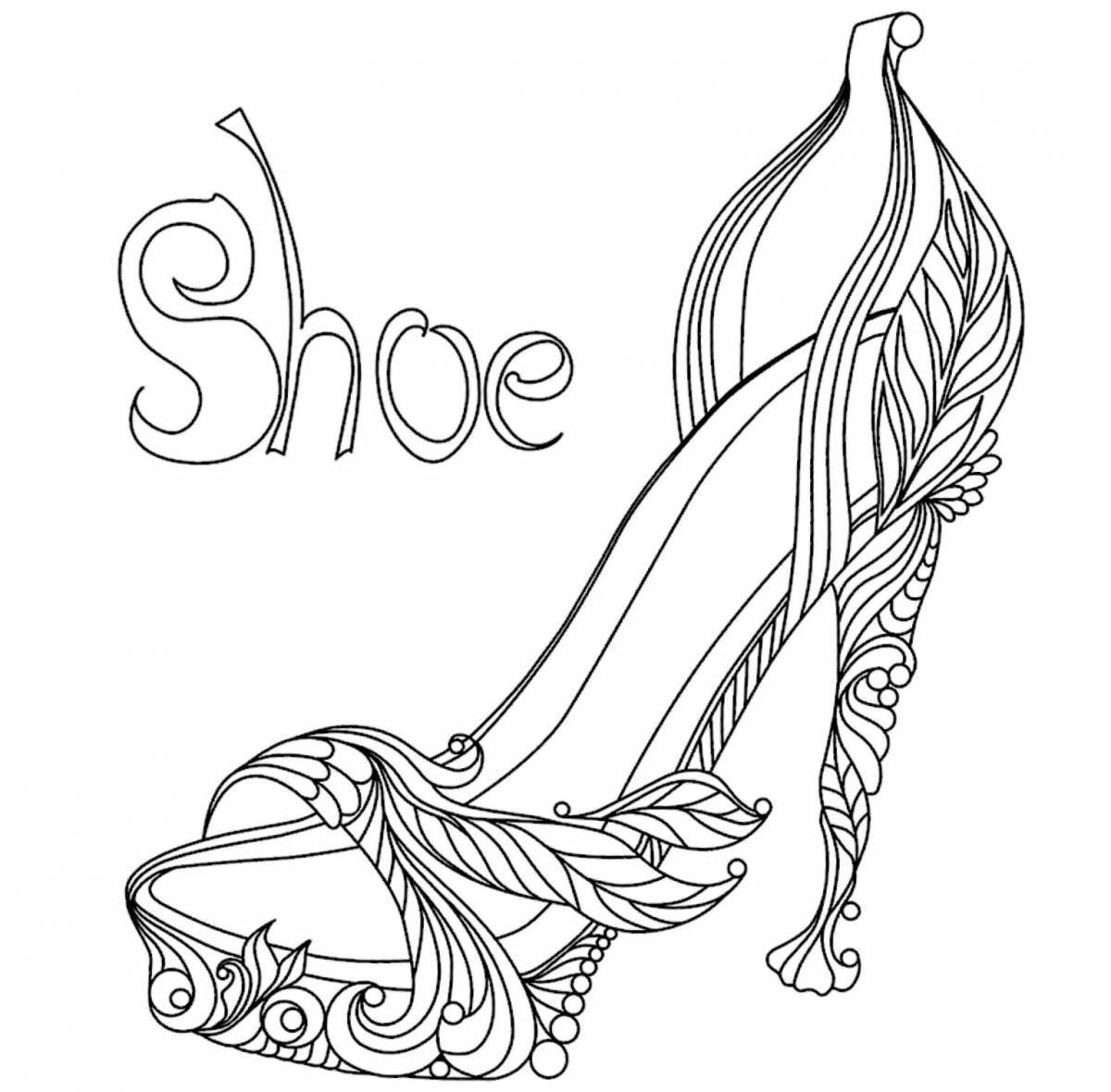 Coloring page adorable shoes