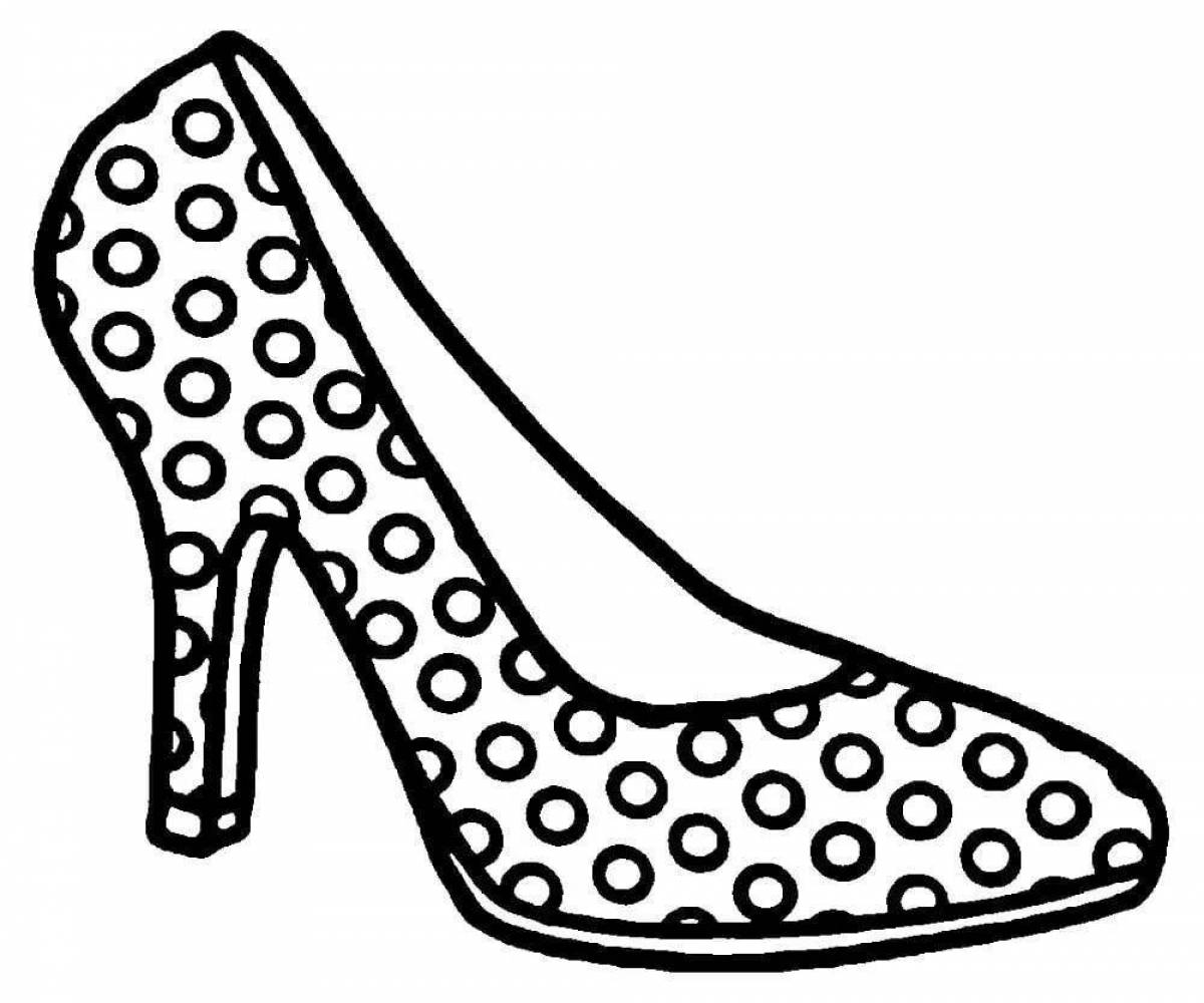 Coloring page modern shoes