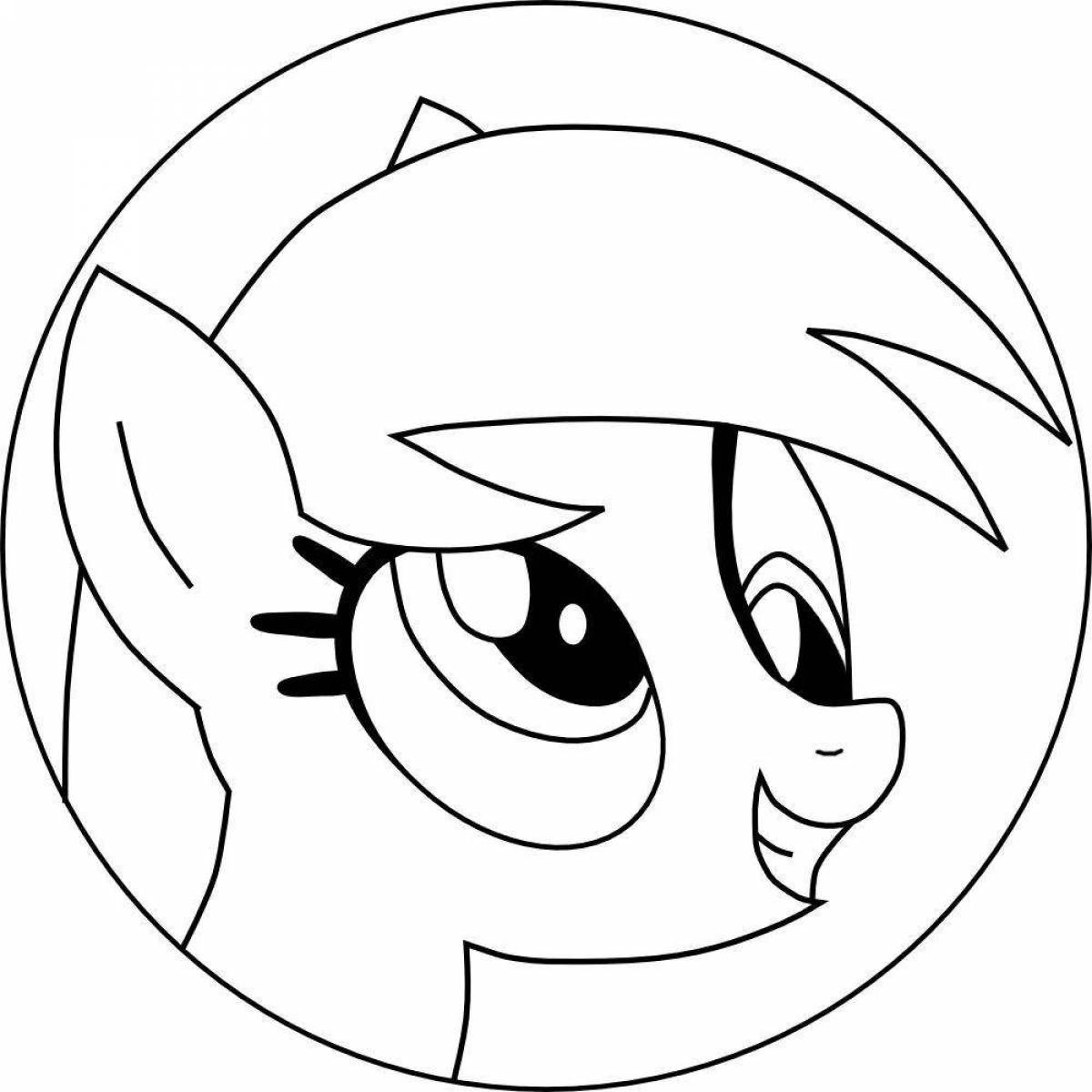 Playful mlp coloring page
