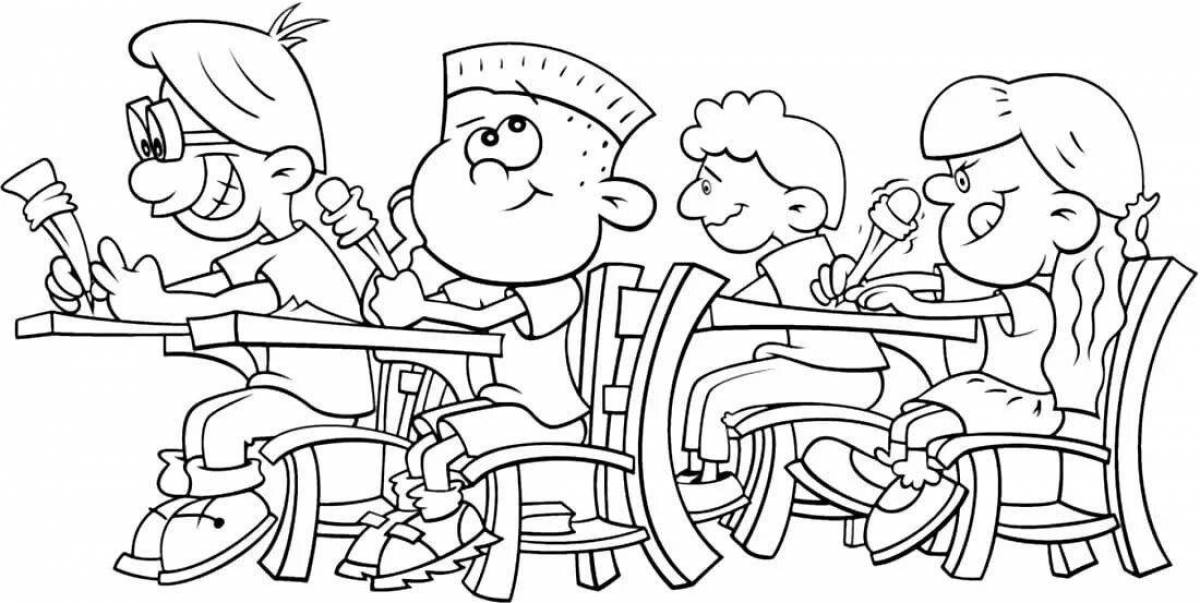 Vibrant class coloring page