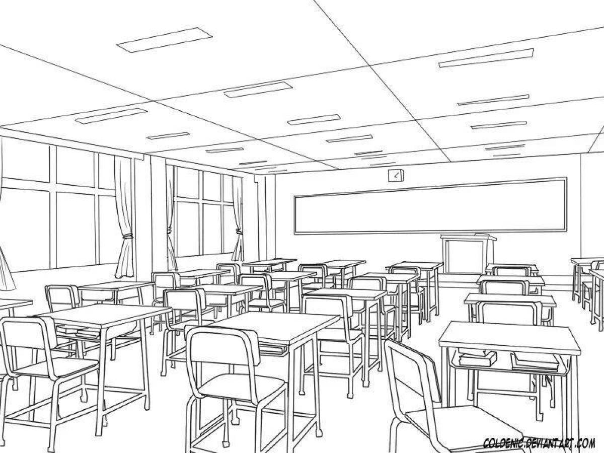 Exciting class coloring page