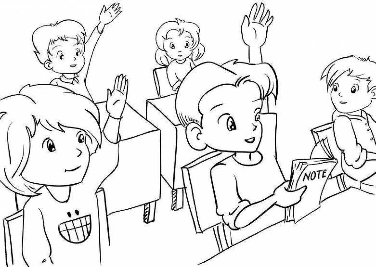 Coloring page color-vibrant class