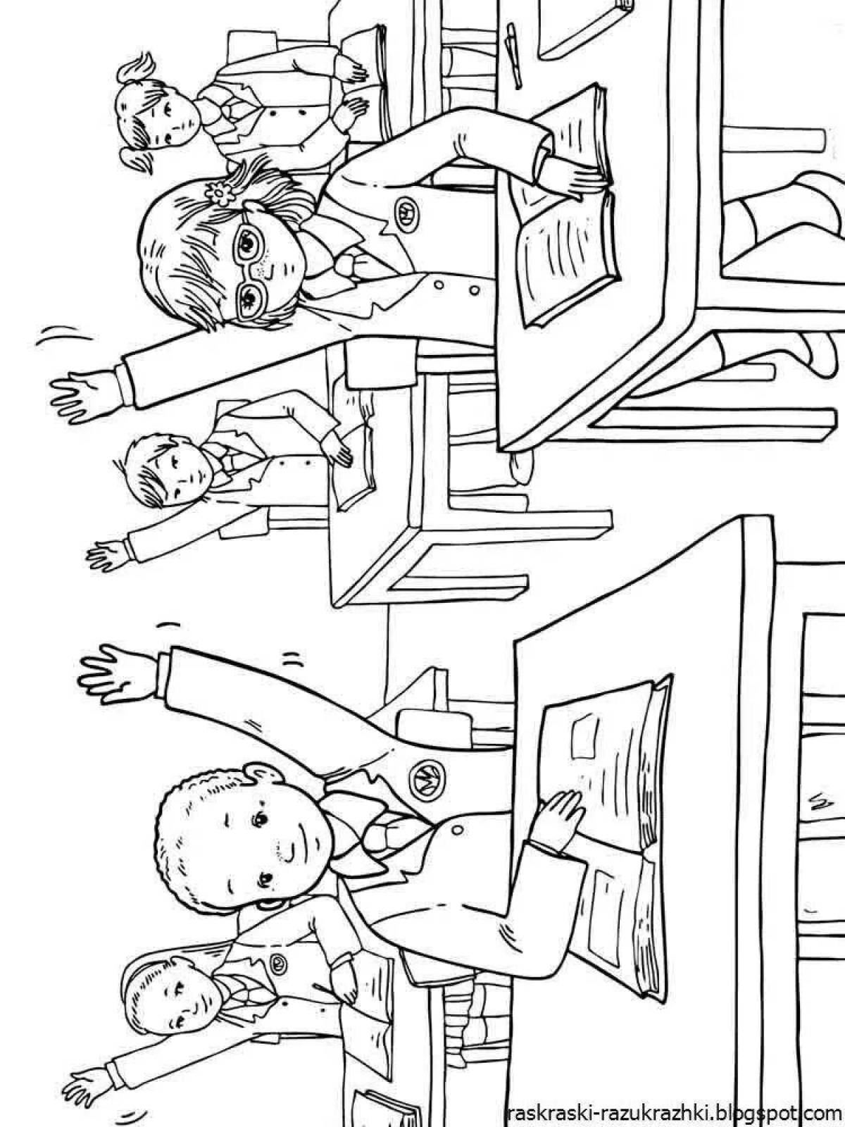 Coloring page color-lively class