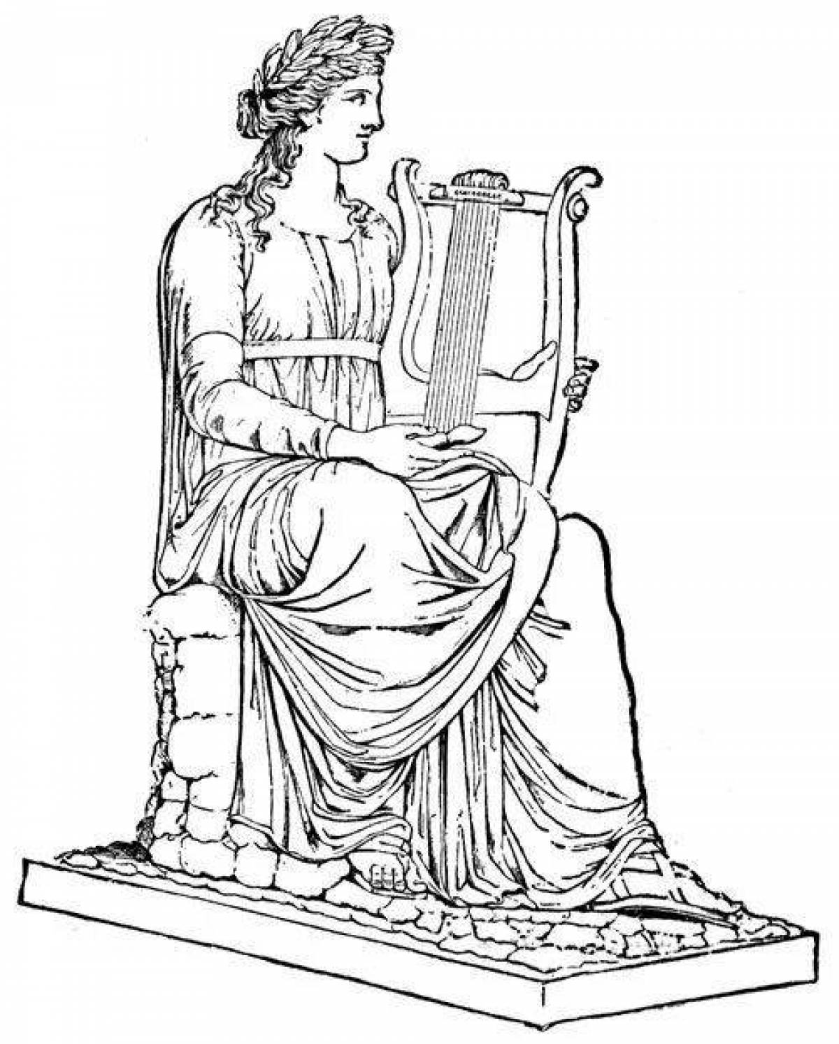 Glowing Apollo coloring page