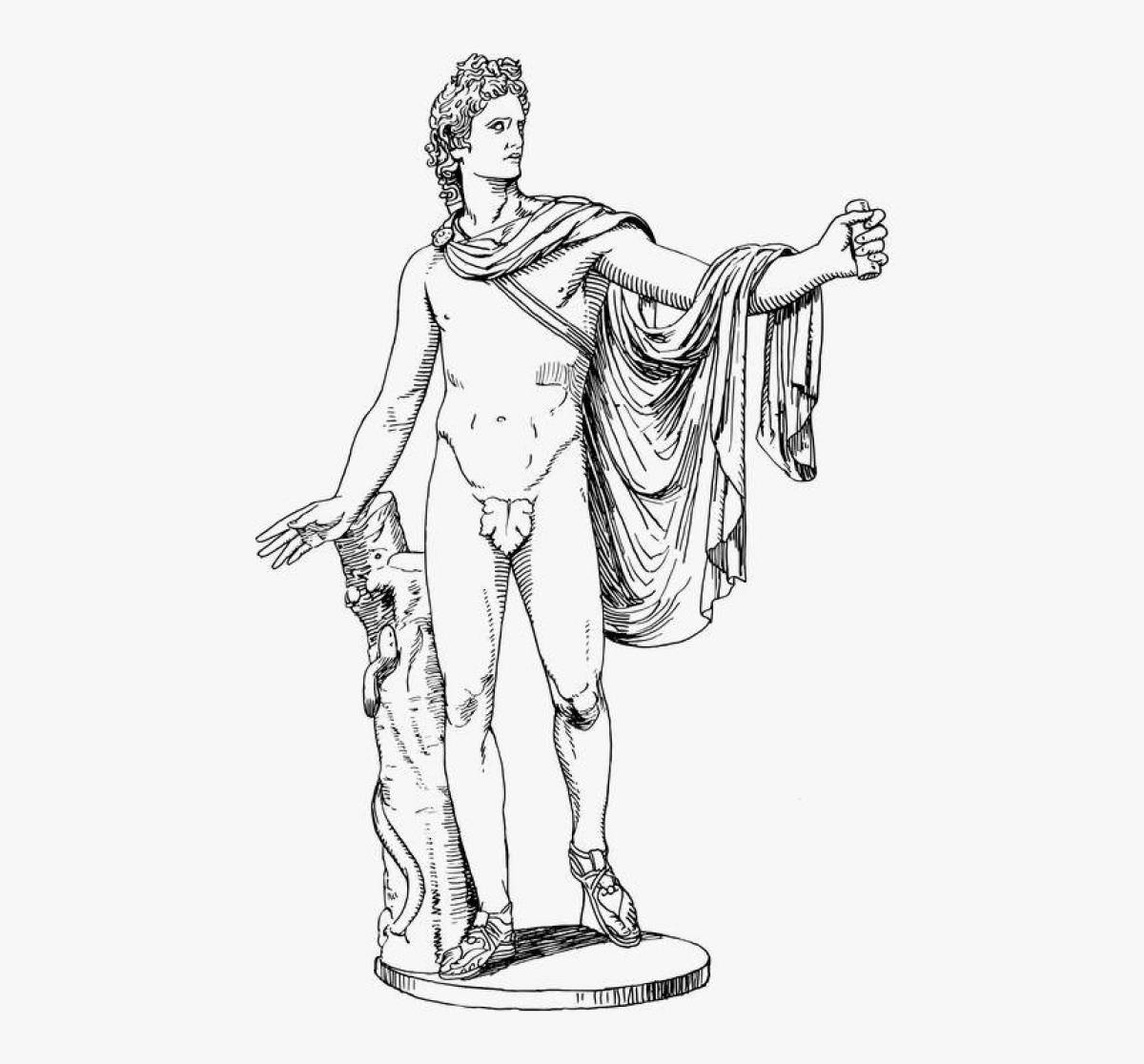 Animated apollo coloring page