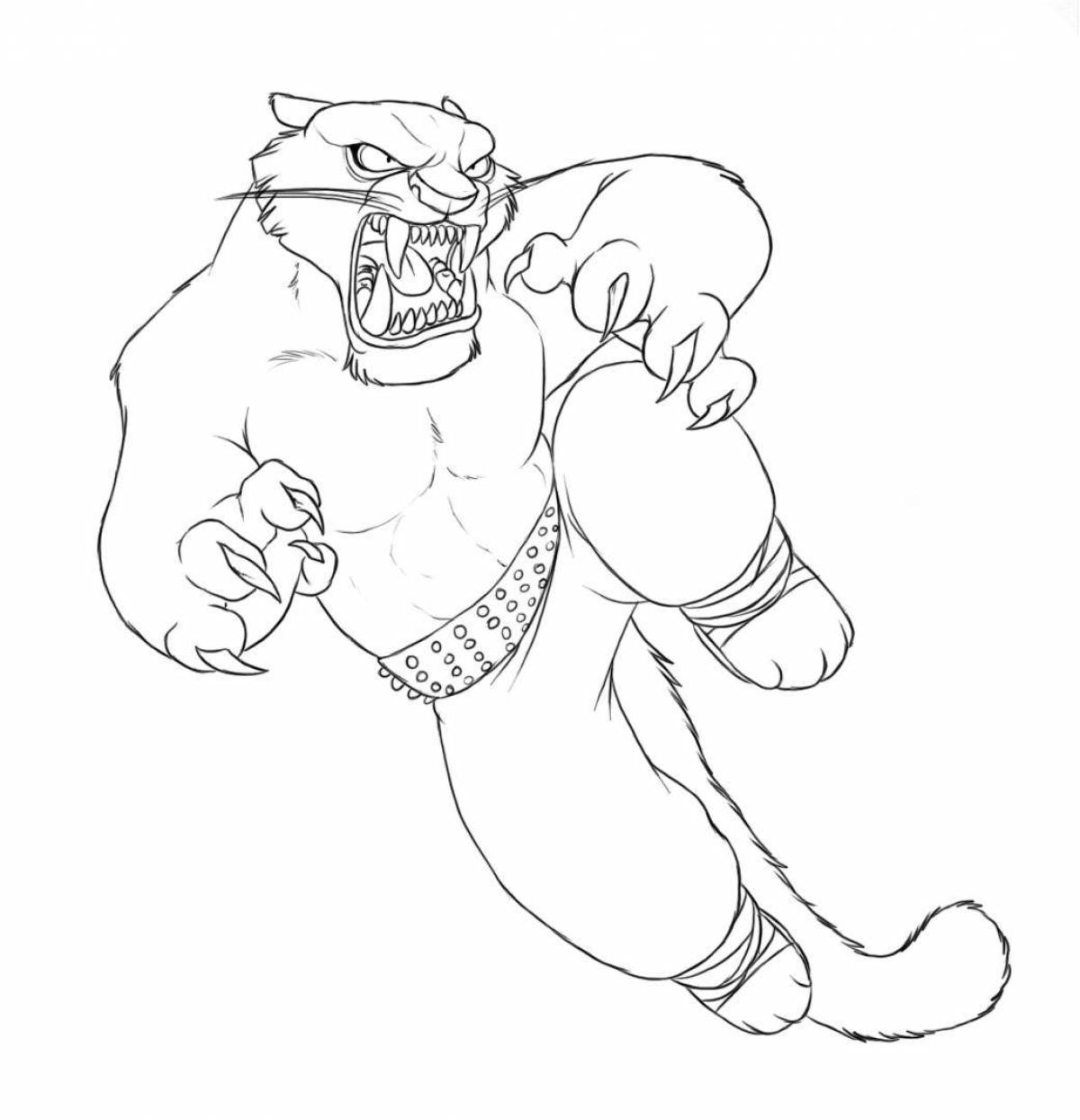 Красочная страница раскраски го джитсу