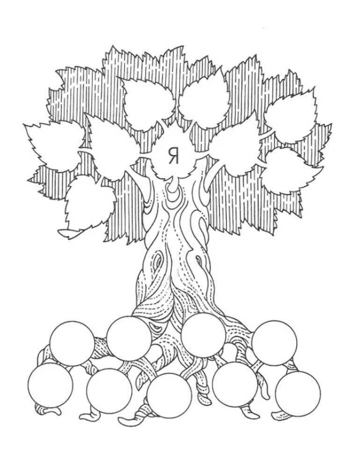 Exciting family tree coloring book
