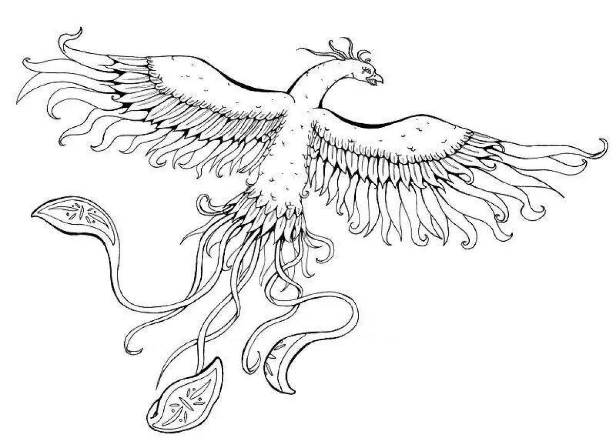 Coloring elegant phoenix