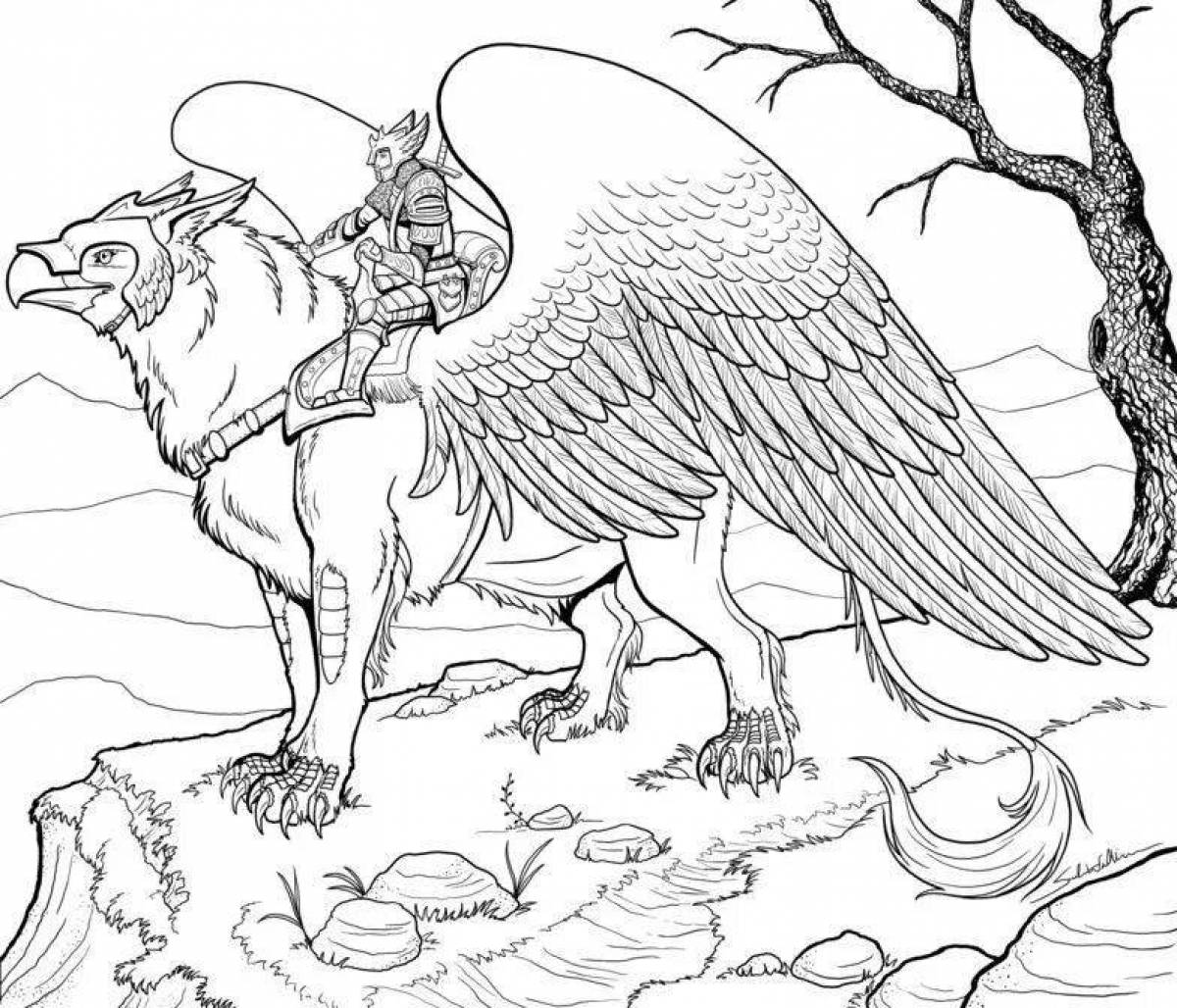 Amazing fantasy creature coloring pages