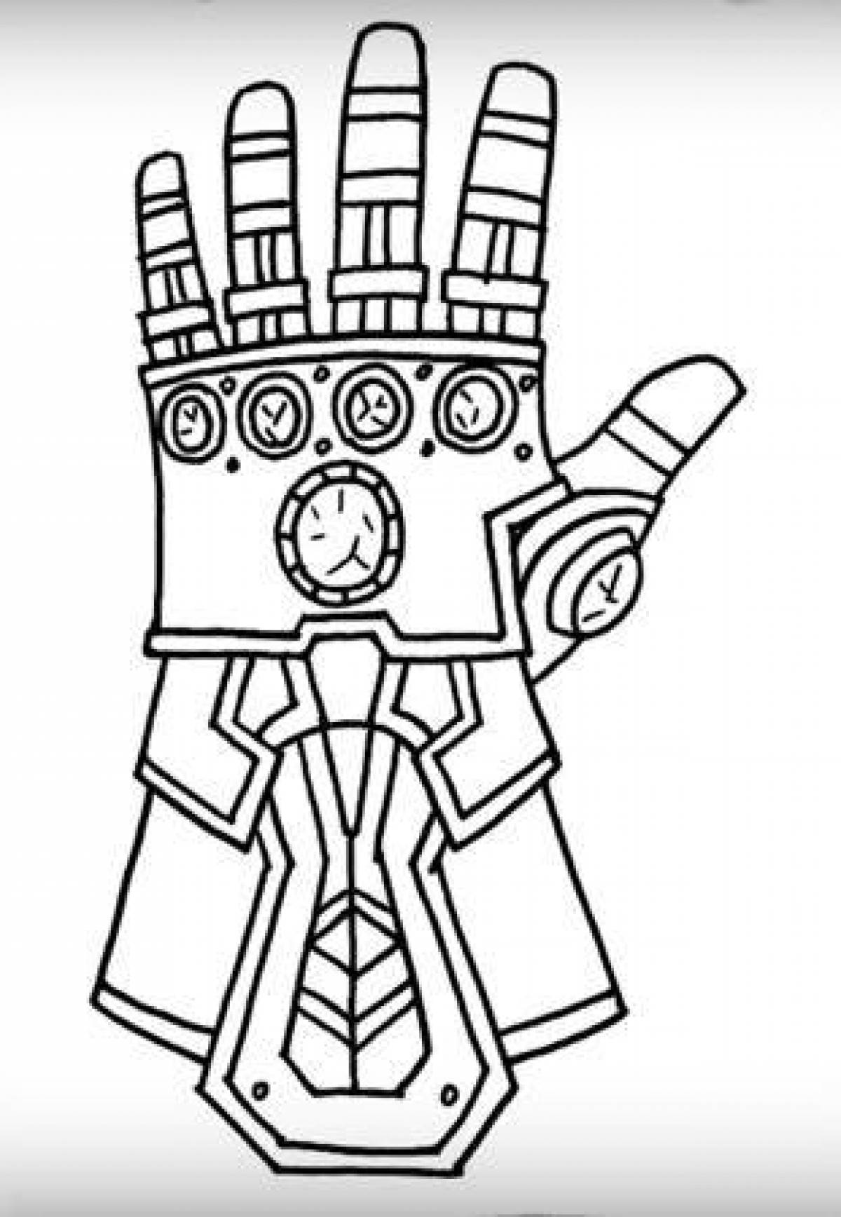 Великолепная раскраска перчатка таноса