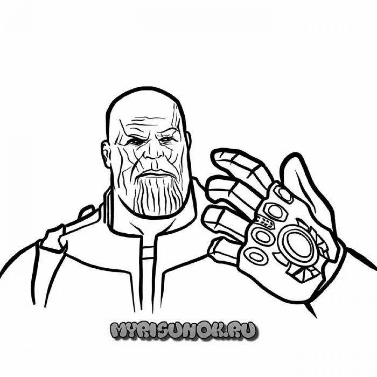 Thanos glove lavish coloring