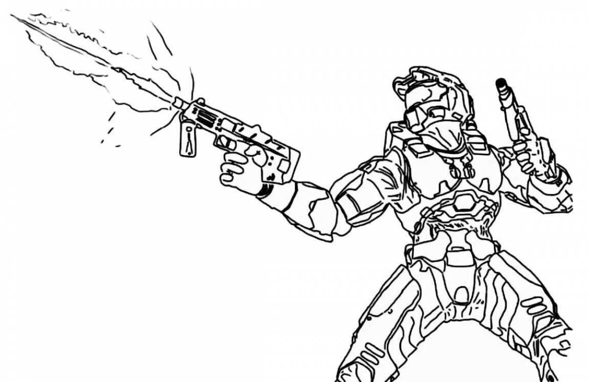 Bold stand-off coloring page