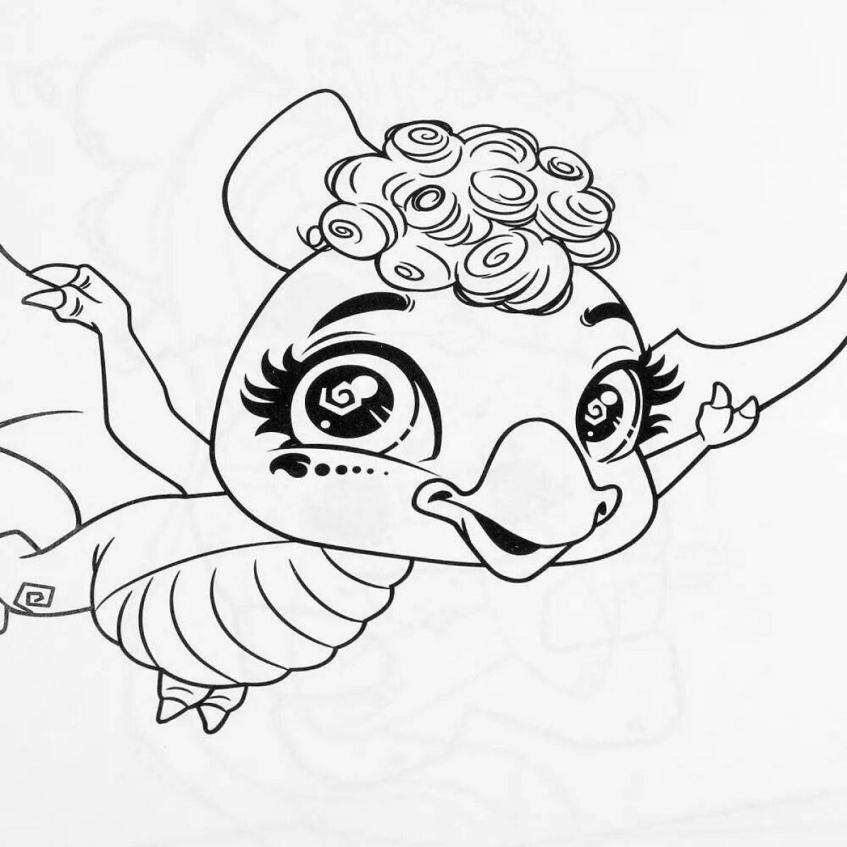 Coloring page gorgeous cave club