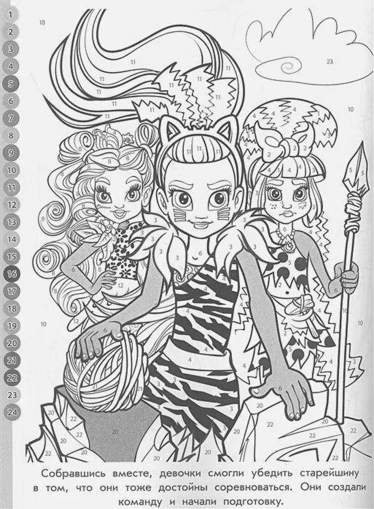 Charming cave club coloring book