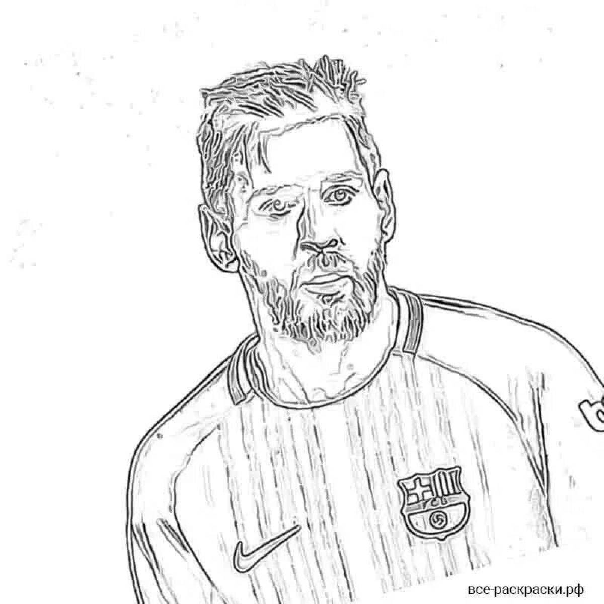 Coloring shining messi argentina