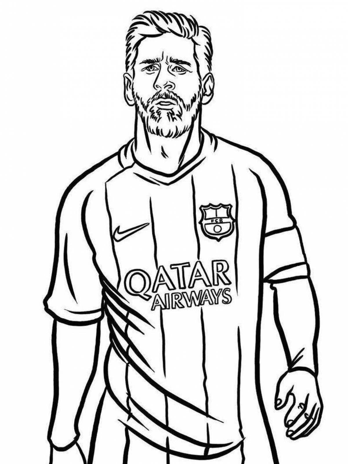 Animated coloring messi argentina