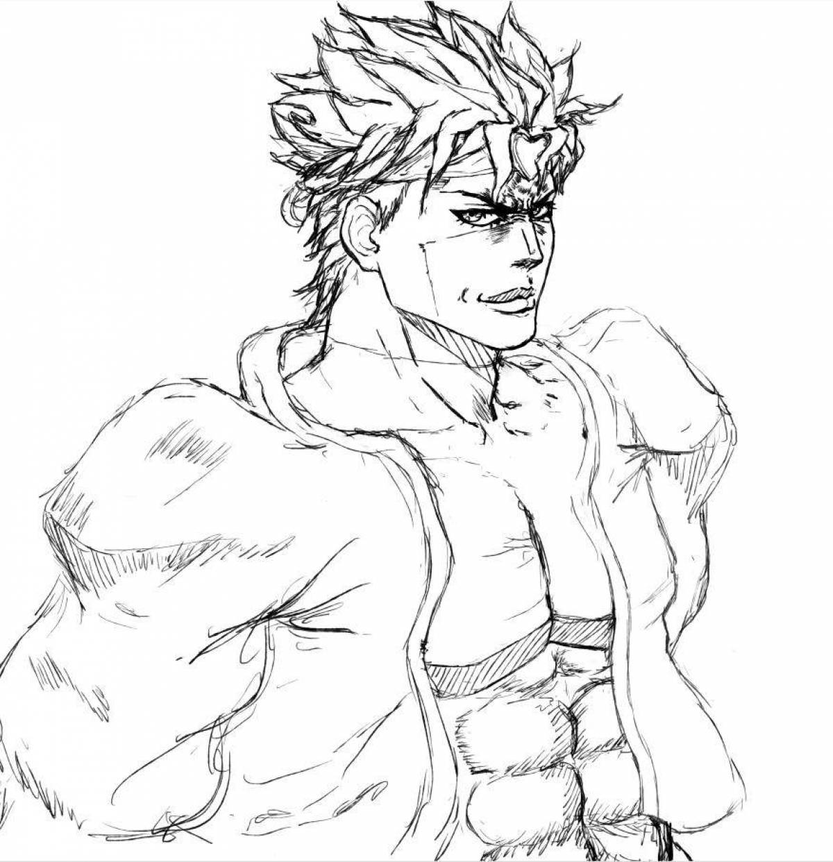 Dio brando's gorgeous coloring page