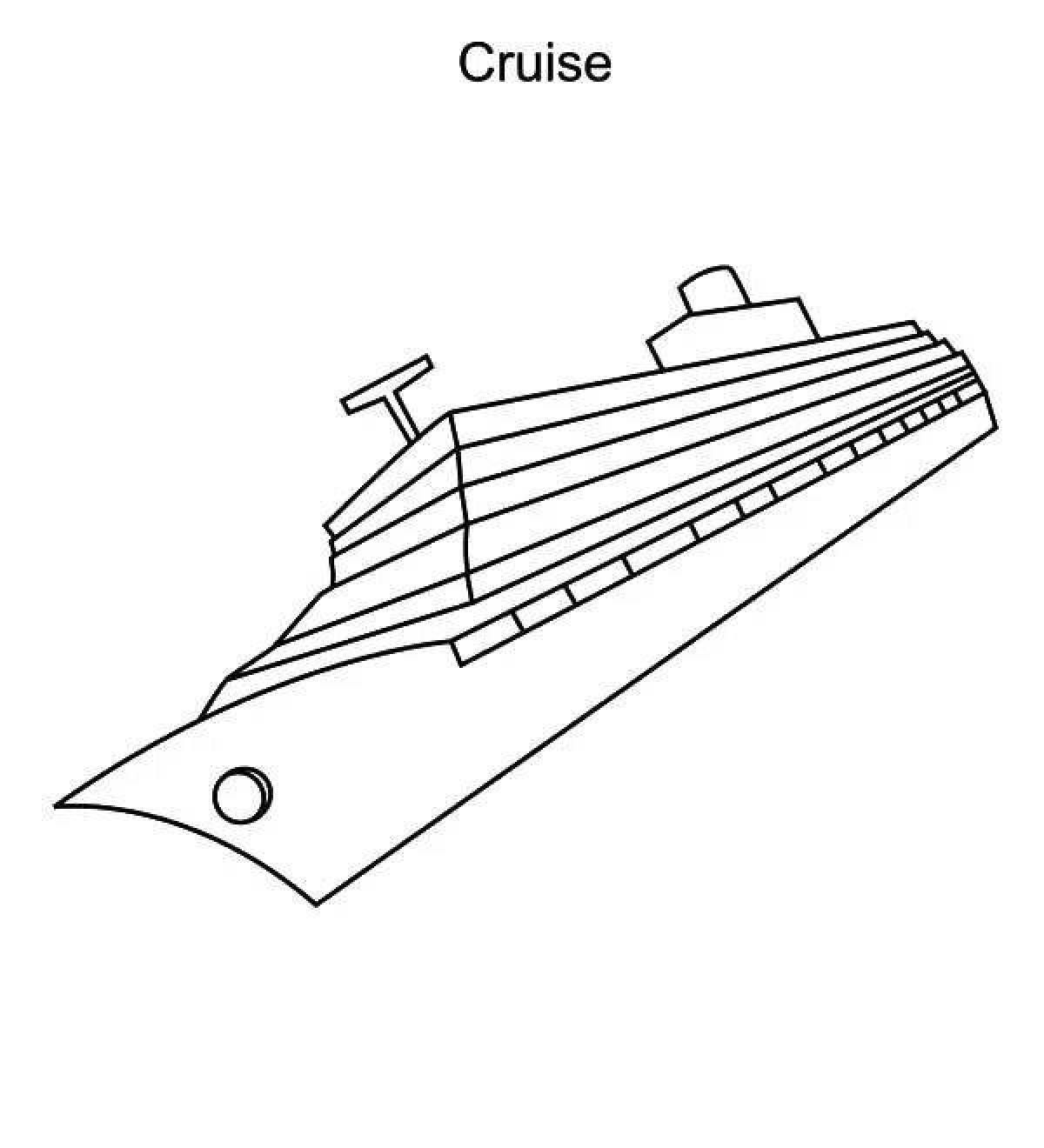 Coloring page generous cruise ship