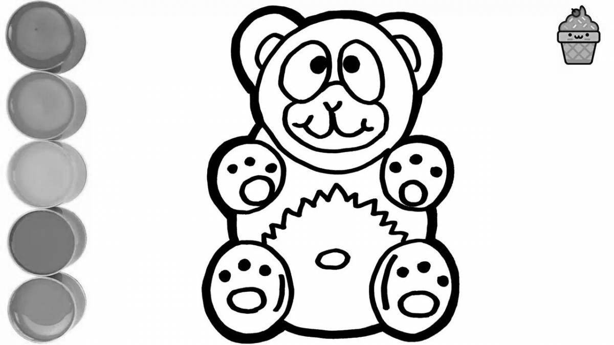 Adorable gummy bear coloring pages