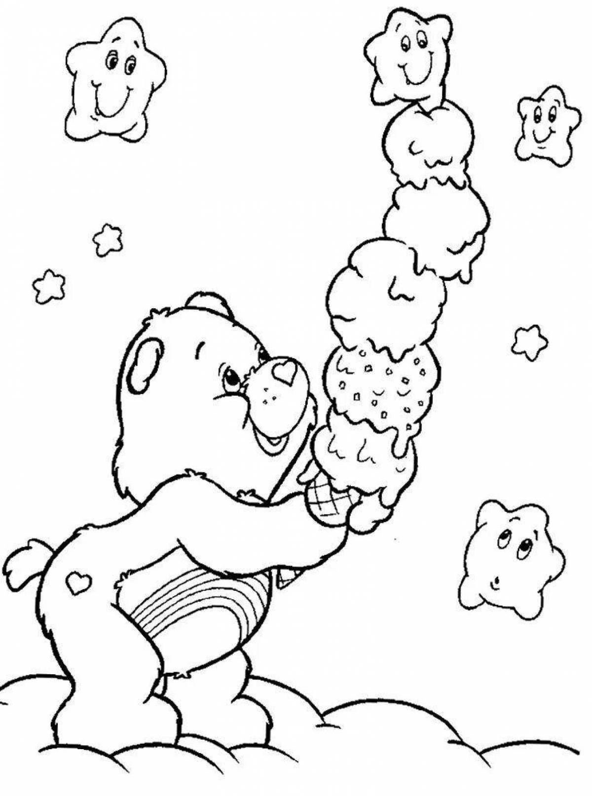 Funny gummy bears coloring page